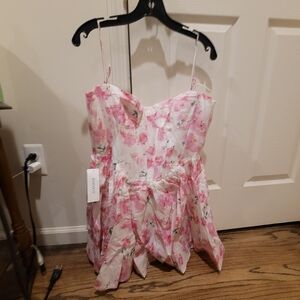 Bardot floral mini dress